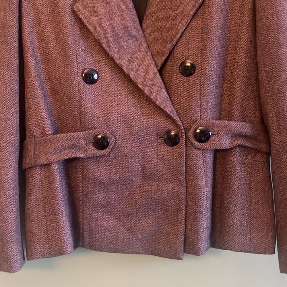 Peruvian Connection Brown Chevron Button Blazer J… - image 3